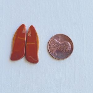 Matching pair of mookaite cabs